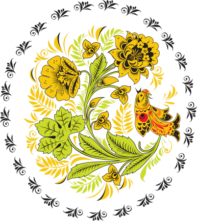 Элементы народная роспись Хохломская
