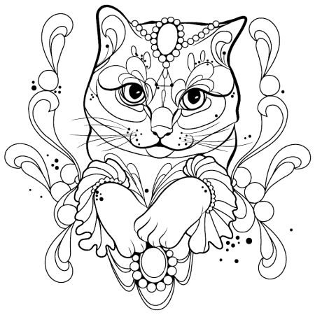 Зентангл кошка