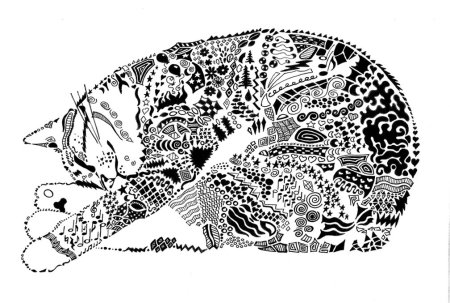 Кошки. Раскраска