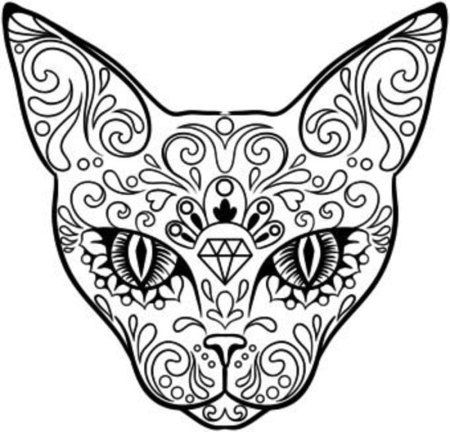 Раскраски антистресс кошки