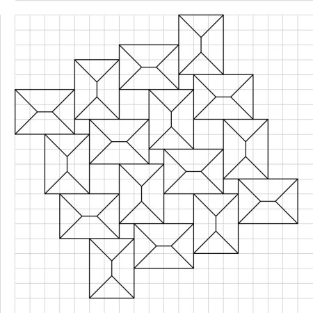 Геометрические узоры по клеточкам