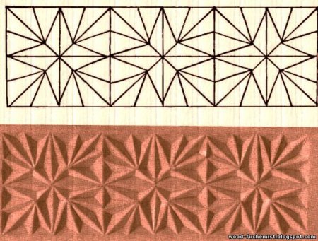 Геометрический орнамент для резьбы по дереву