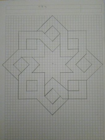 Узоры в тетради в клетку