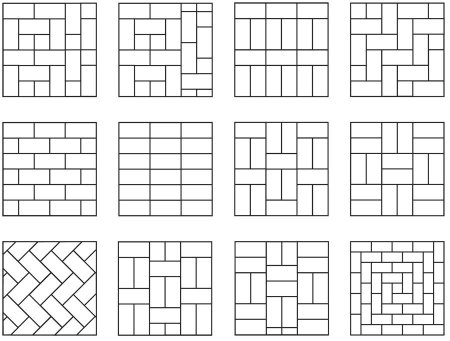 Схема раскладки брусчатки