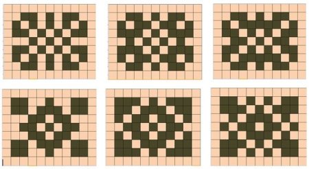 Раскладка двухцветной плитки