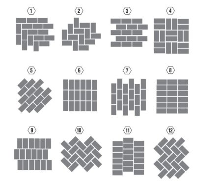 Схема раскладки плитки кабанчик