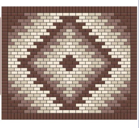 Узоры тротуарной плитки кирпичик