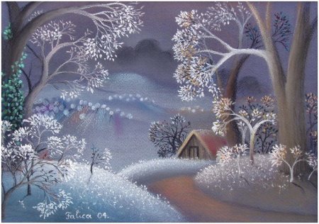 Рисунок на тему зимнее кружево