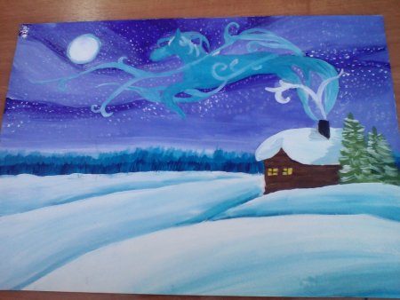 Волшебная зима рисунки детей