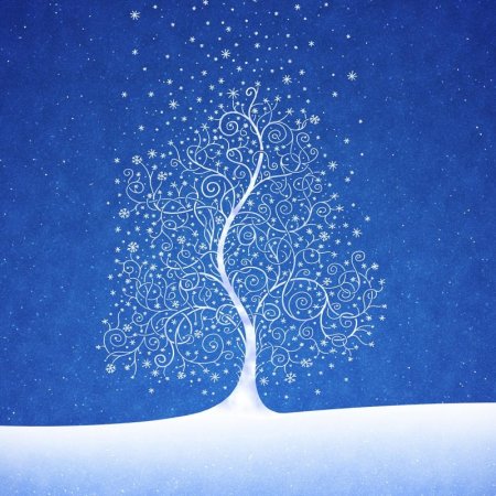 Сказочное зимнее дерево