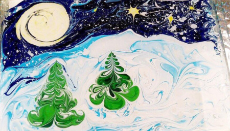 Нетрадиционные техники рисования новый год