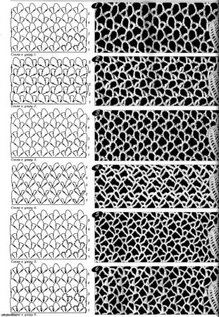 Крючок схемы сеточка ажурная