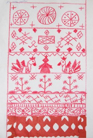 Древнерусский орнамент на полотенце