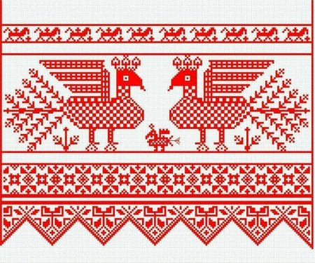 Русская народная вышивка орнамент рушник