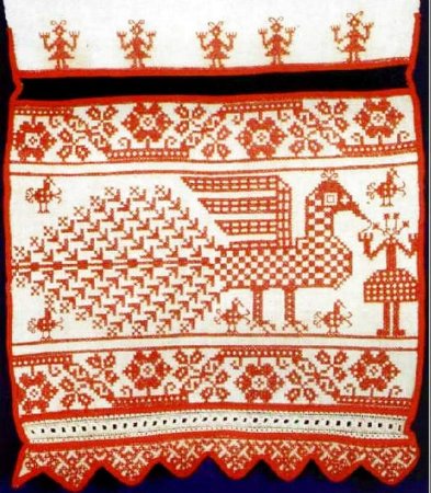 Народный национальный рушник орнамент