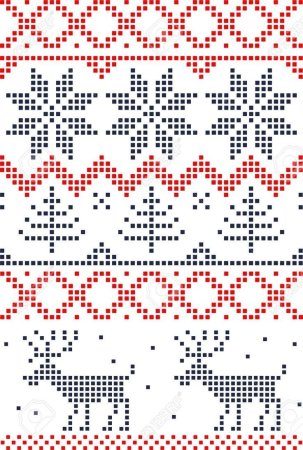 Жаккардовые узоры зимние Скандинавия