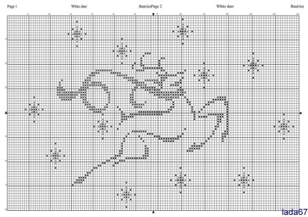 Новогодняя вышивка крестом монохром