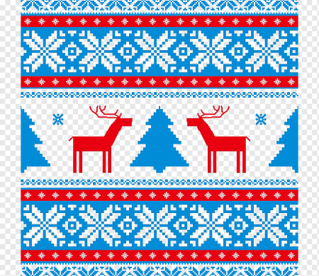 Новогодний узор с оленями