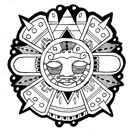 Мандала Майя инки Ацтеки