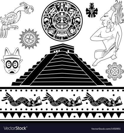 Древние символы Майя Ацтеки