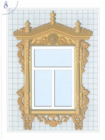 Рисование окна с наличниками