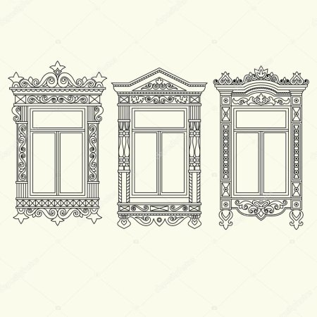 Наличники на окна вектор