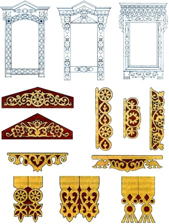 Элементы деревянного наличника