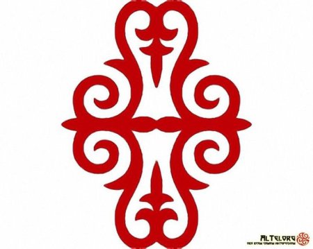 Казахский национальный орнамент Кошкар муйиз