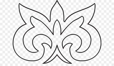 Казахский орнамент трафарет