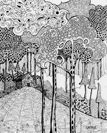 Зентангл пейзаж