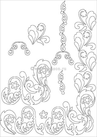 Узоры на костюме Снегурочки