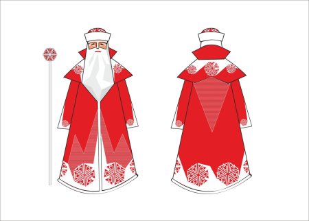 Эскиз костюма Деда Мороза и Снегурочки