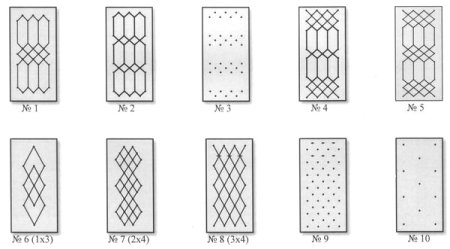Рисунок обшивки двери дермантином