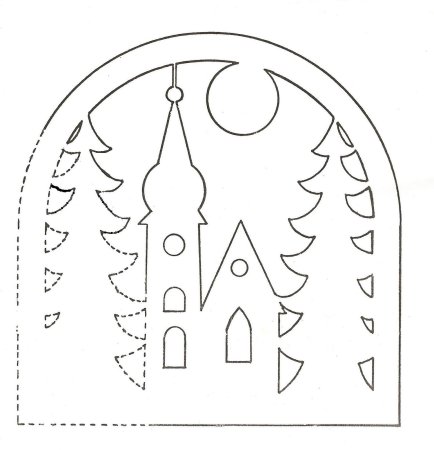 Трафареты на окна на новый год