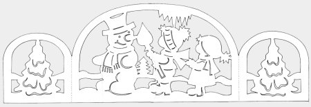 Трафареты на окна объемные