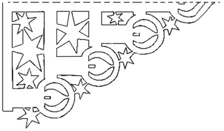 Трафареты на окна угловые