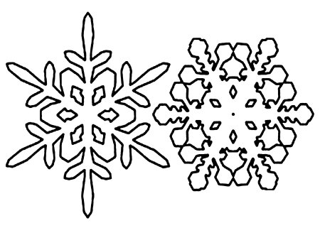 Снежинки маленькие трафареты