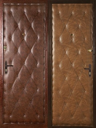 Обивка входной двери дермантином