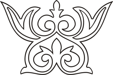 Казахский орнамент раскраска