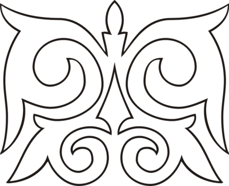 Казахский национальный орнамент Кошкар муйиз