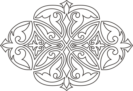 Казахский орнамент раскраска