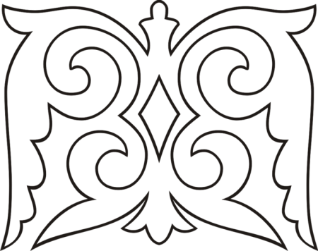 Казахский орнамент трафарет