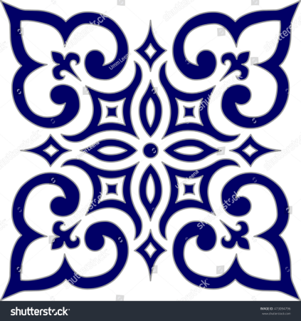 Национальный казахский орнамент в полосе