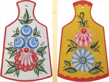 Разделочная досточка Городецкая роспись