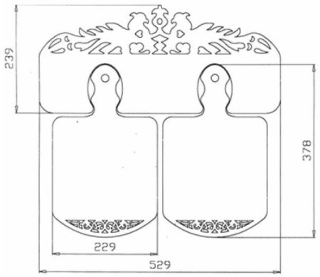 Чертеж кухонной доски