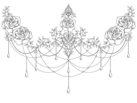 Тату люстра эскиз