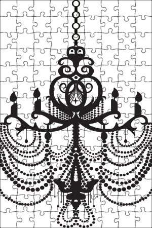 Современная люстра силуэт