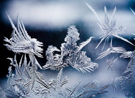 Ледяные узоры на окнах