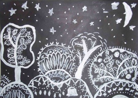 Декоративное рисование зима