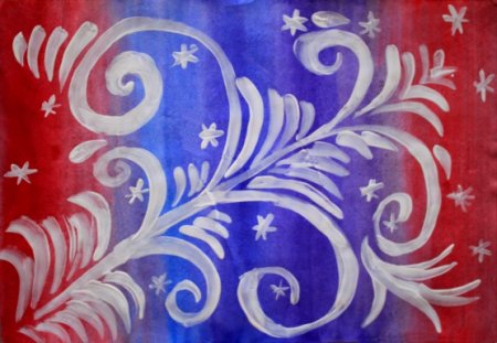 Зимние узоры поэтапное рисование